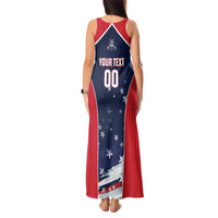 Custom USA Cricket Tank Maxi Dress US Team Play Bold Play Proud - Wonder Print Shop