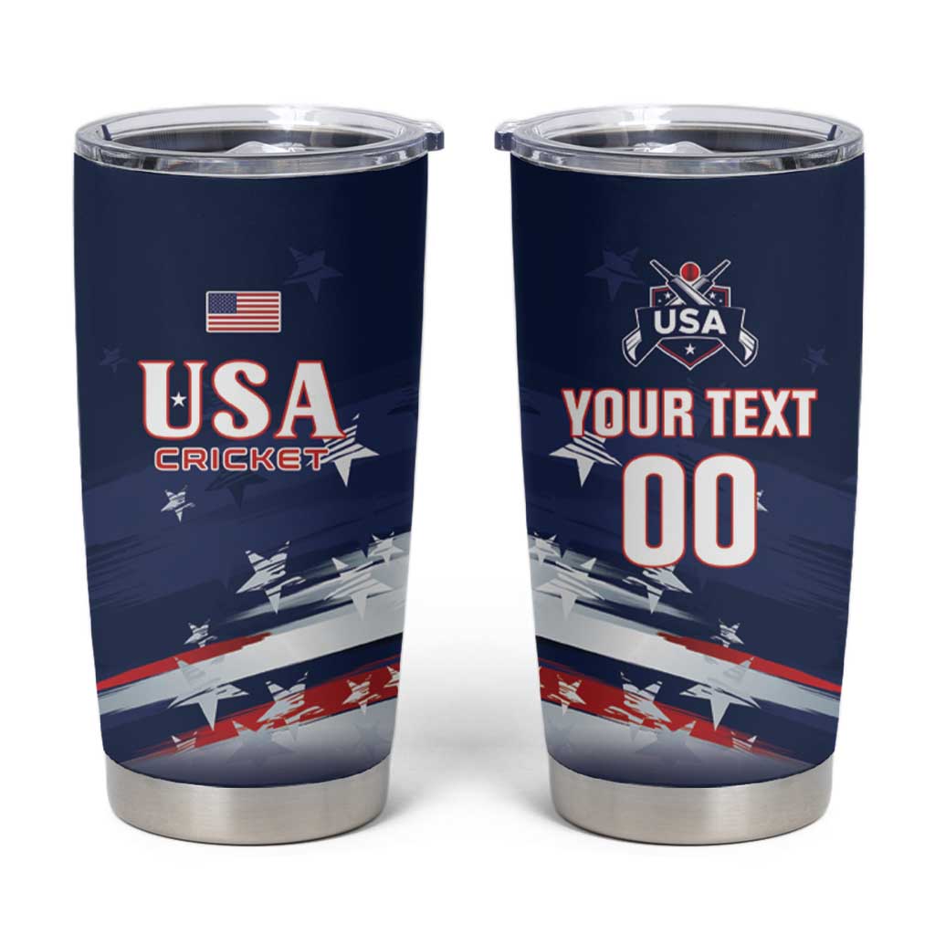Custom USA Cricket Tumbler Cup US Team Play Bold Play Proud - Wonder Print Shop