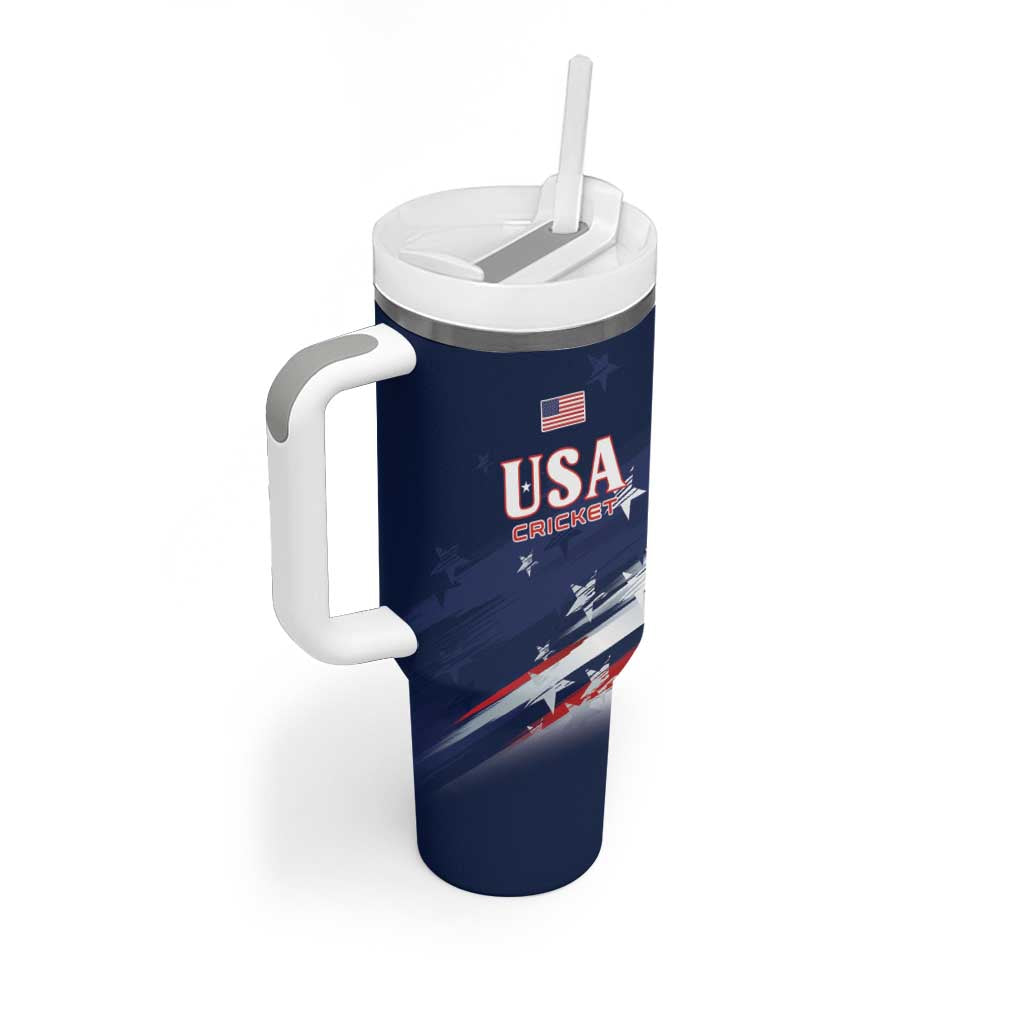 Custom USA Cricket Tumbler With Handle US Team Play Bold Play Proud - Wonder Print Shop