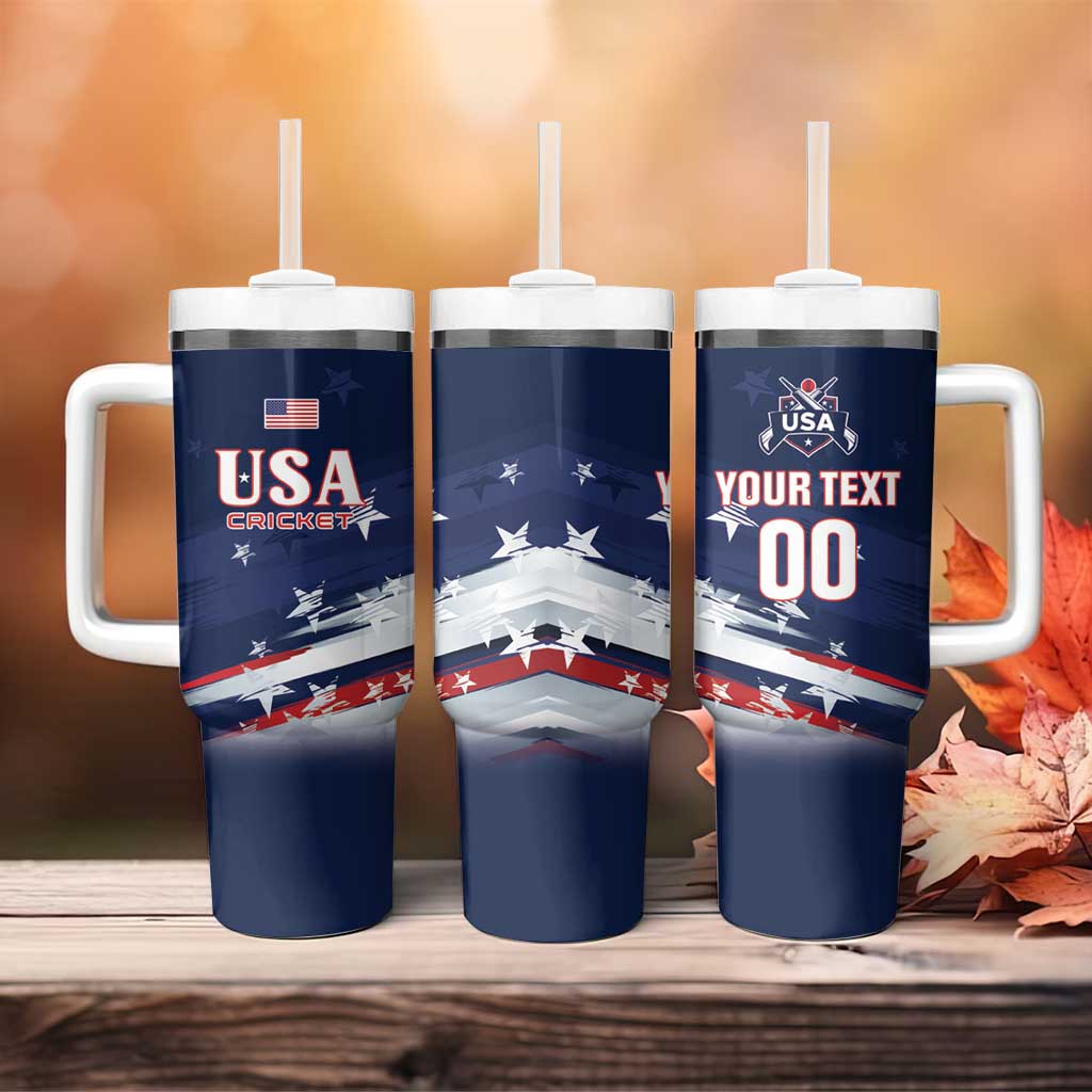 Custom USA Cricket Tumbler With Handle US Team Play Bold Play Proud - Wonder Print Shop