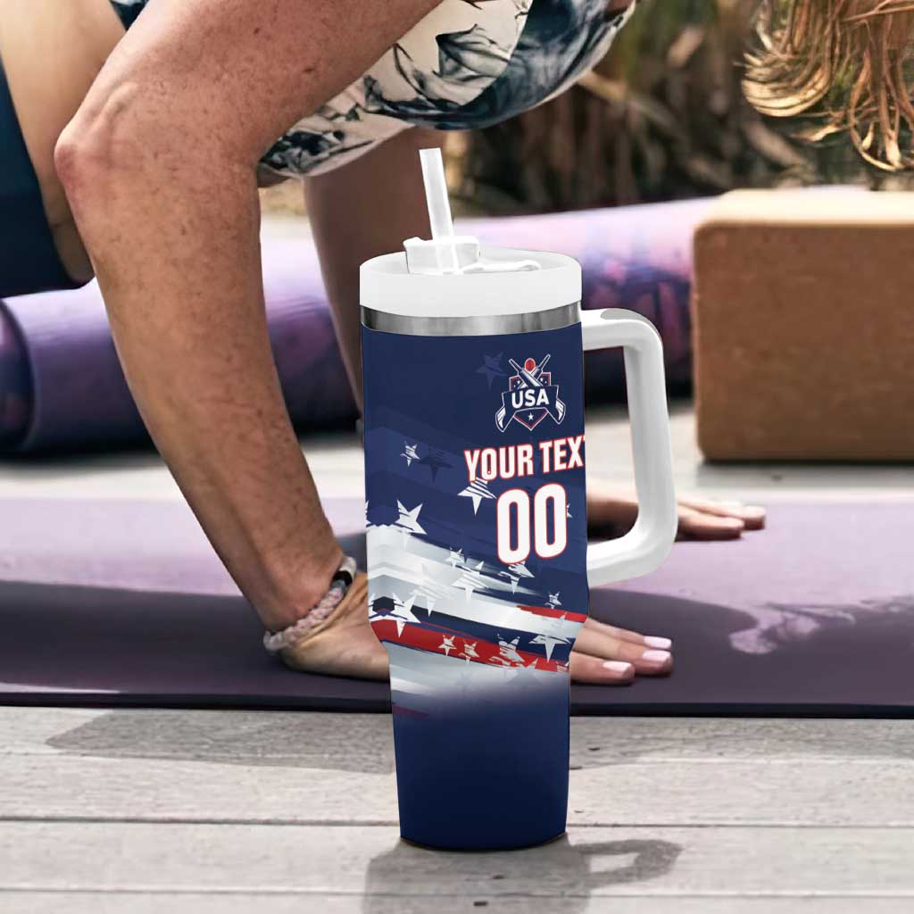 Custom USA Cricket Tumbler With Handle US Team Play Bold Play Proud - Wonder Print Shop