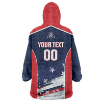 Custom USA Cricket Wearable Blanket Hoodie US Team Play Bold Play Proud - Wonder Print Shop