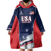 Custom USA Cricket Wearable Blanket Hoodie US Team Play Bold Play Proud - Wonder Print Shop