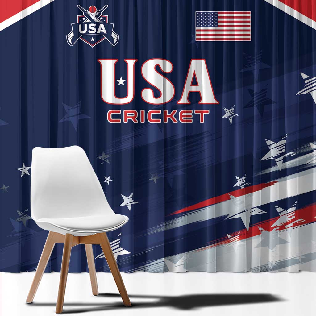 USA Cricket Window Curtain US Team Play Bold Play Proud - Wonder Print Shop