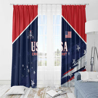 USA Cricket Window Curtain US Team Play Bold Play Proud - Wonder Print Shop