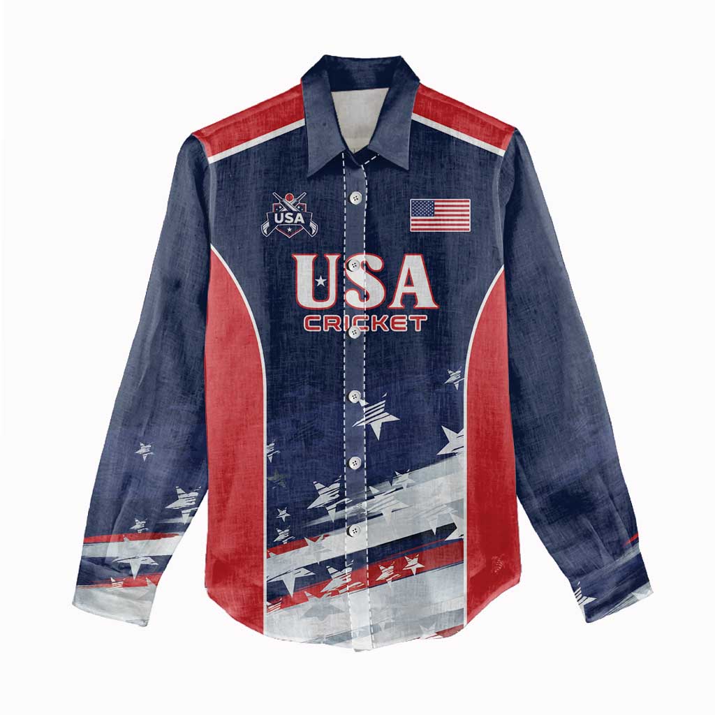 Custom USA Cricket Women Casual Shirt US Team Play Bold Play Proud - Wonder Print Shop