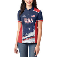 Custom USA Cricket Women Polo Shirt US Team Play Bold Play Proud - Wonder Print Shop