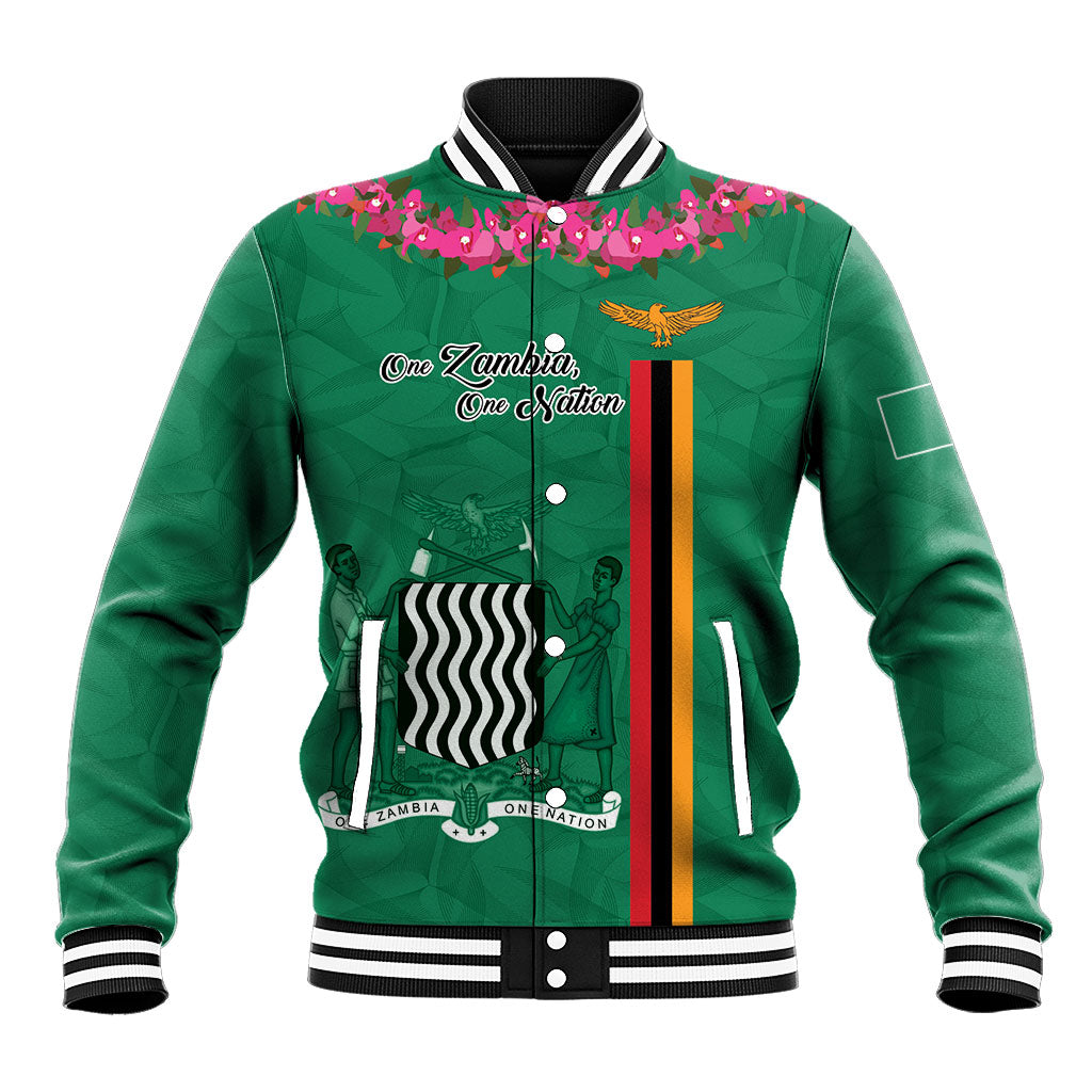 Personalized One Zambia One Nation Baseball Jacket Happy Independence Day