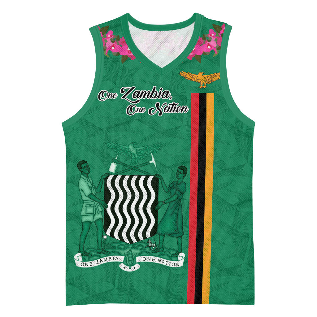 Personalized One Zambia One Nation Basketball Jersey Happy Independence Day