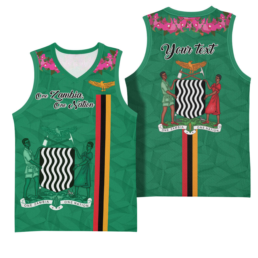 Personalized One Zambia One Nation Basketball Jersey Happy Independence Day