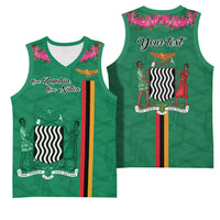 Personalized One Zambia One Nation Basketball Jersey Happy Independence Day