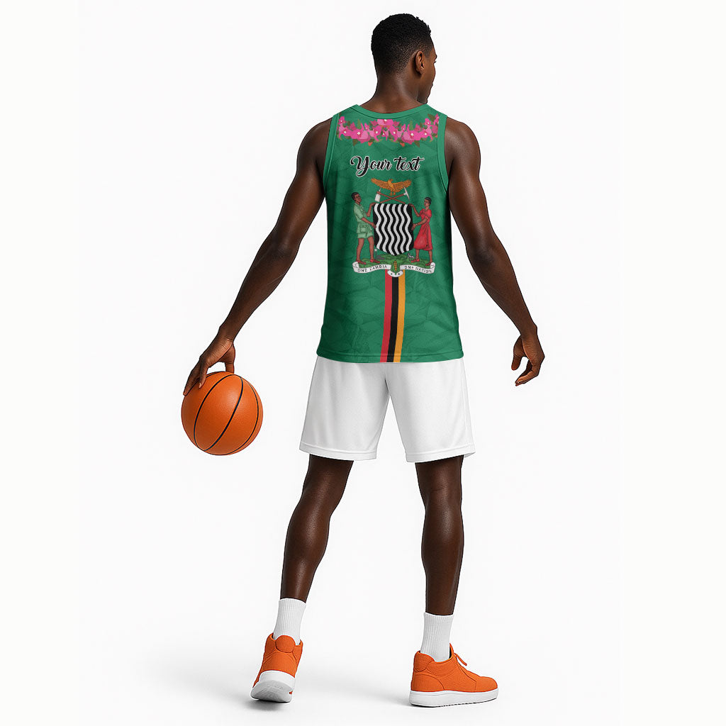 Personalized One Zambia One Nation Basketball Jersey Happy Independence Day