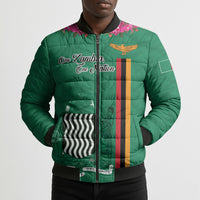 Personalized One Zambia One Nation Bomber Puffer Jacket Happy Independence Day