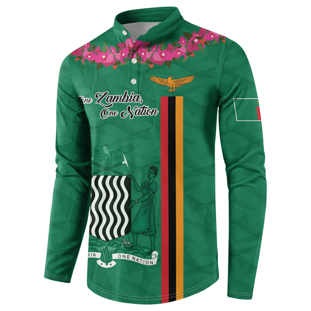 Personalized One Zambia One Nation Button Sweatshirt Happy Independence Day