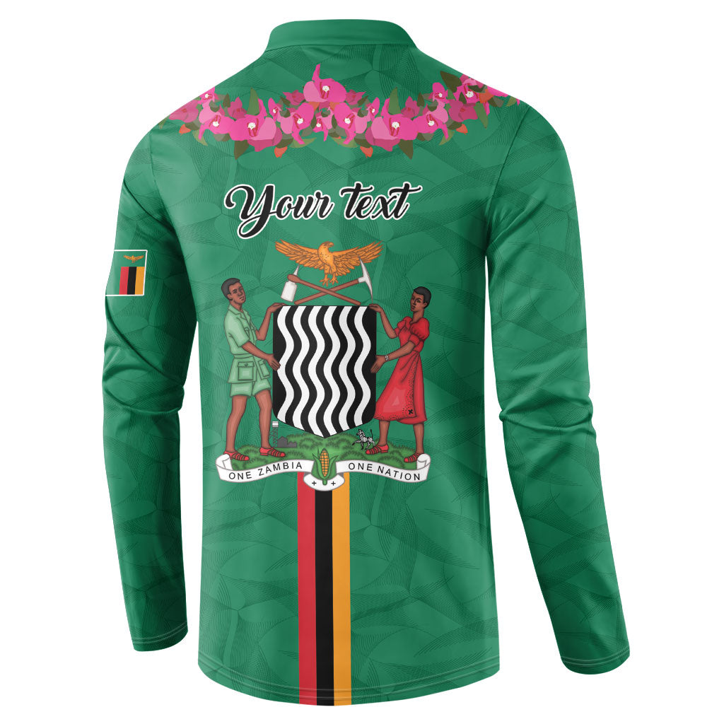 Personalized One Zambia One Nation Button Sweatshirt Happy Independence Day