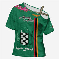 Personalized One Zambia One Nation Cross Shoulder Shirt Happy Independence Day