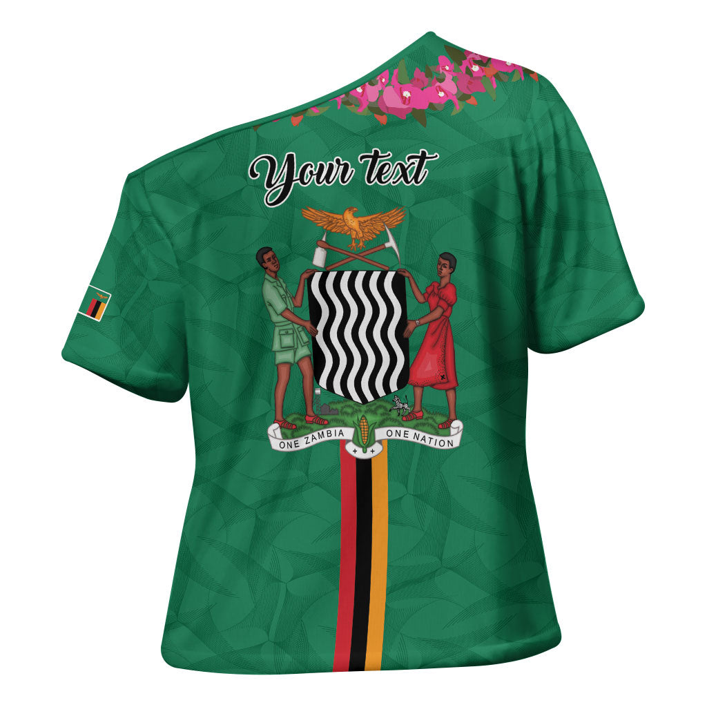 Personalized One Zambia One Nation Cross Shoulder Shirt Happy Independence Day