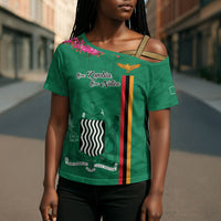 Personalized One Zambia One Nation Cross Shoulder Shirt Happy Independence Day