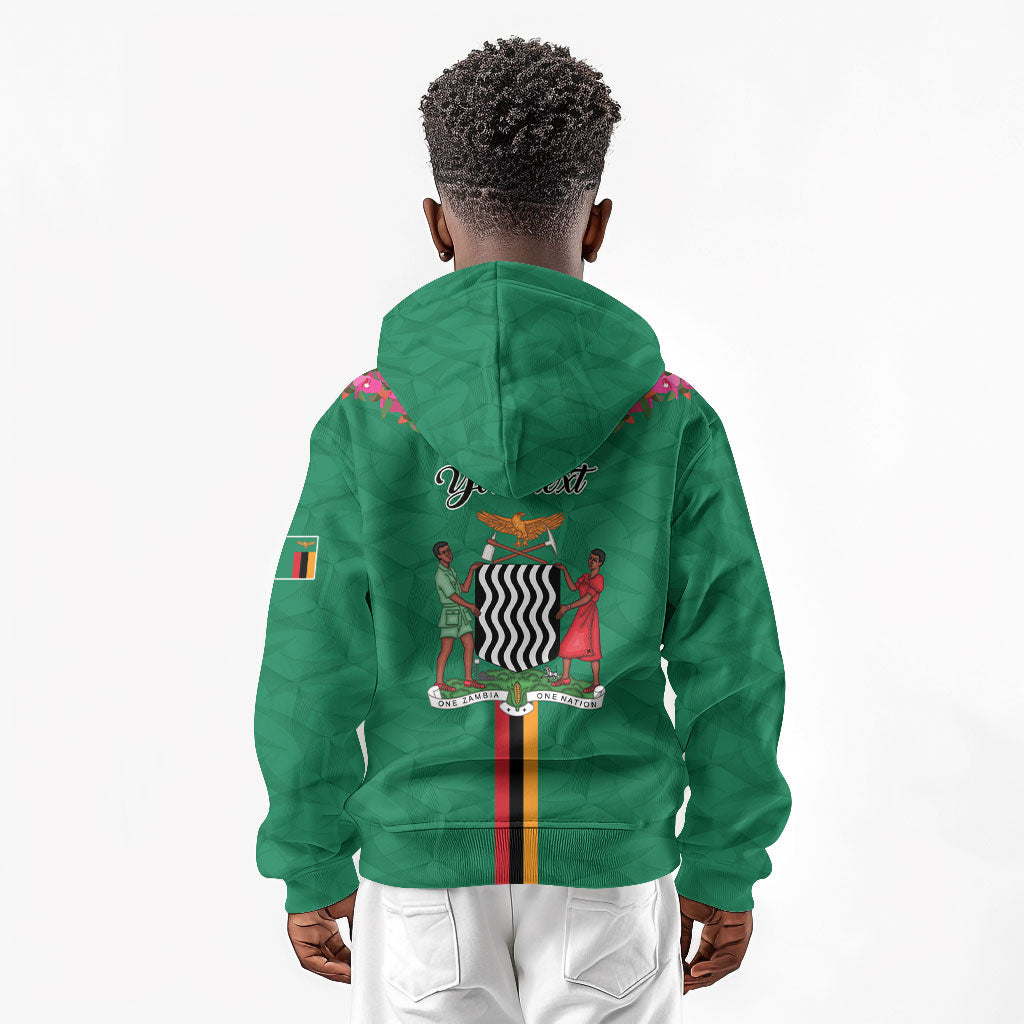 Personalized One Zambia One Nation Kid Hoodie Happy Independence Day