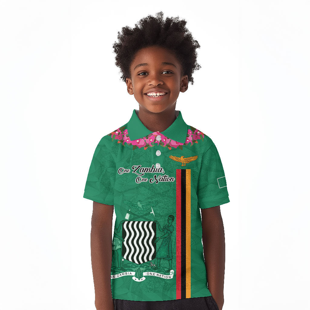 Personalized One Zambia One Nation Kid Polo Shirt Happy Independence Day