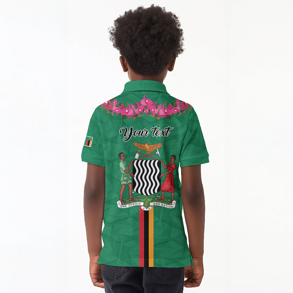 Personalized One Zambia One Nation Kid Polo Shirt Happy Independence Day