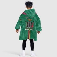 Personalized One Zambia One Nation Kid Wearable Blanket Hoodie Happy Independence Day