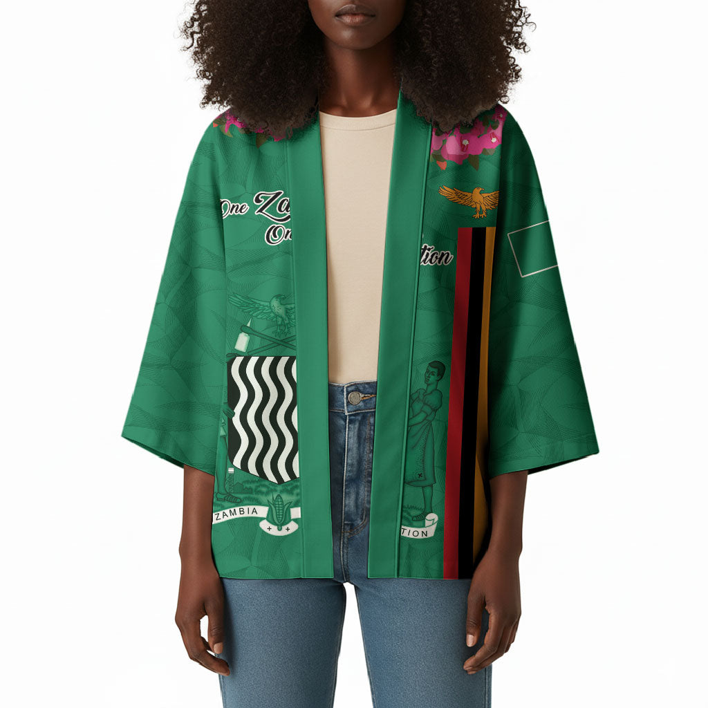 Personalized One Zambia One Nation Kimono Happy Independence Day
