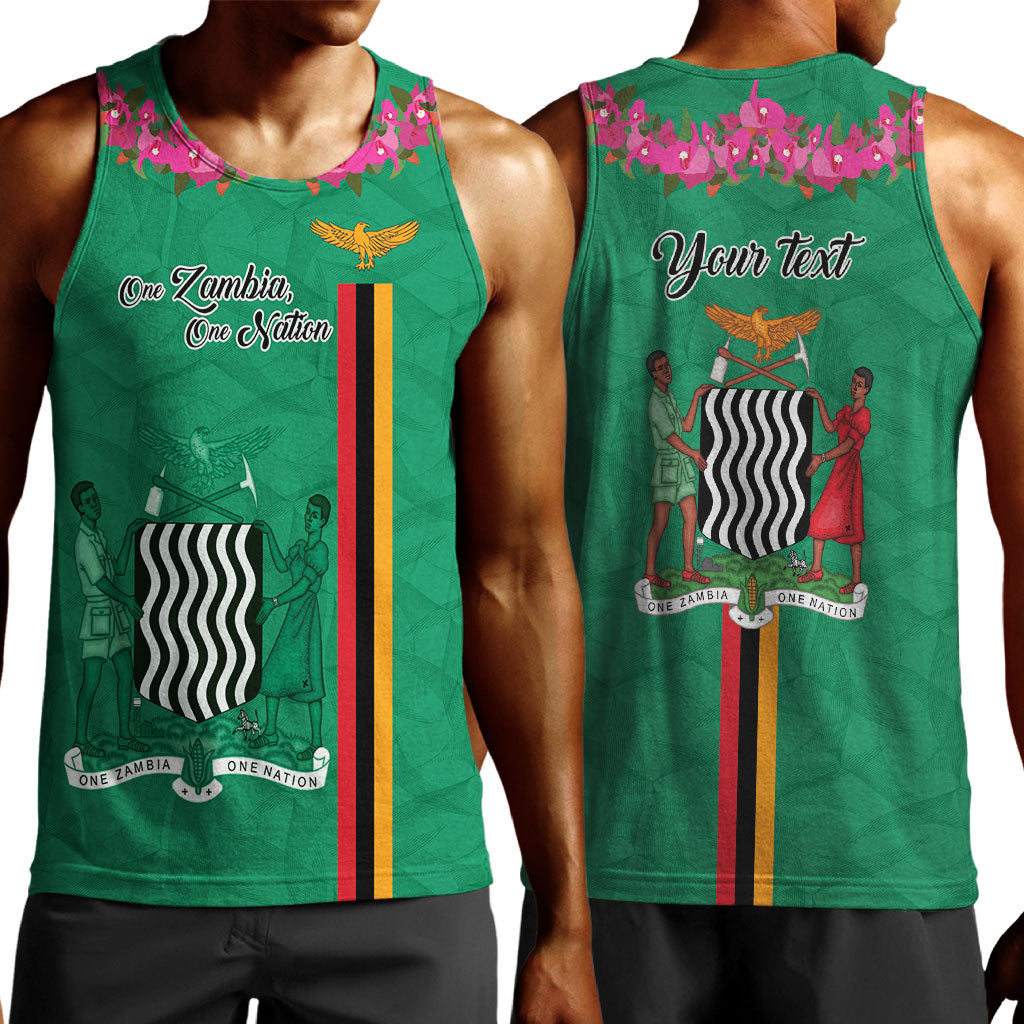 Personalized One Zambia One Nation Men Tank Top Happy Independence Day