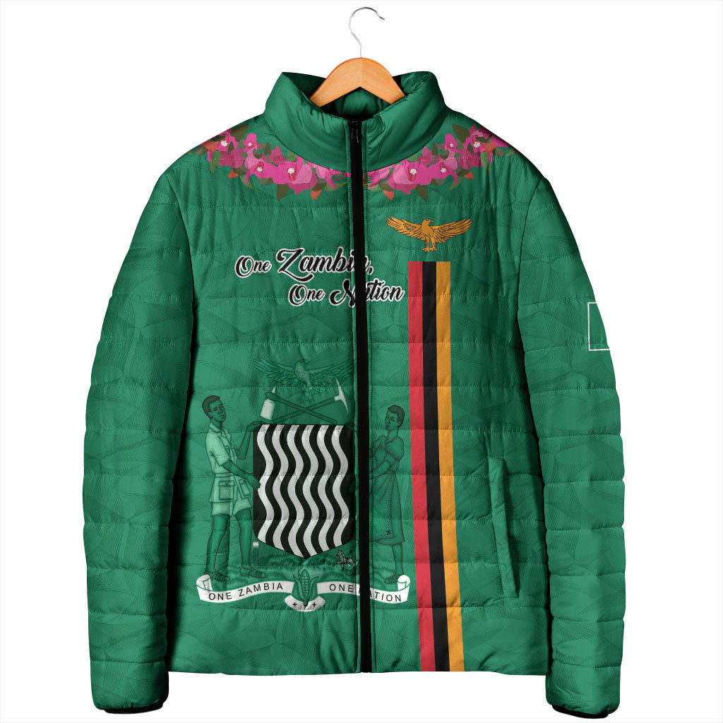 Personalized One Zambia One Nation Padded Jacket Happy Independence Day