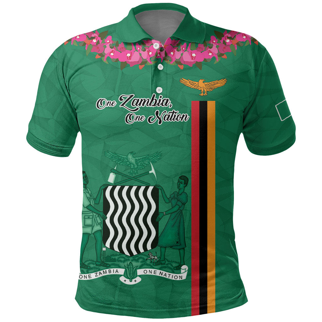 Personalized One Zambia One Nation Polo Shirt Happy Independence Day