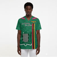 Personalized One Zambia One Nation Scrub Top Happy Independence Day