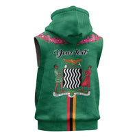 Personalized One Zambia One Nation Sleeveless Hoodie Happy Independence Day