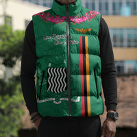 Personalized One Zambia One Nation Sleeveless Puffer Jacket Happy Independence Day