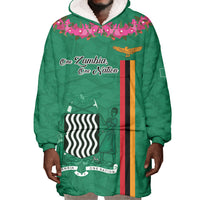 Personalized One Zambia One Nation Wearable Blanket Hoodie Happy Independence Day