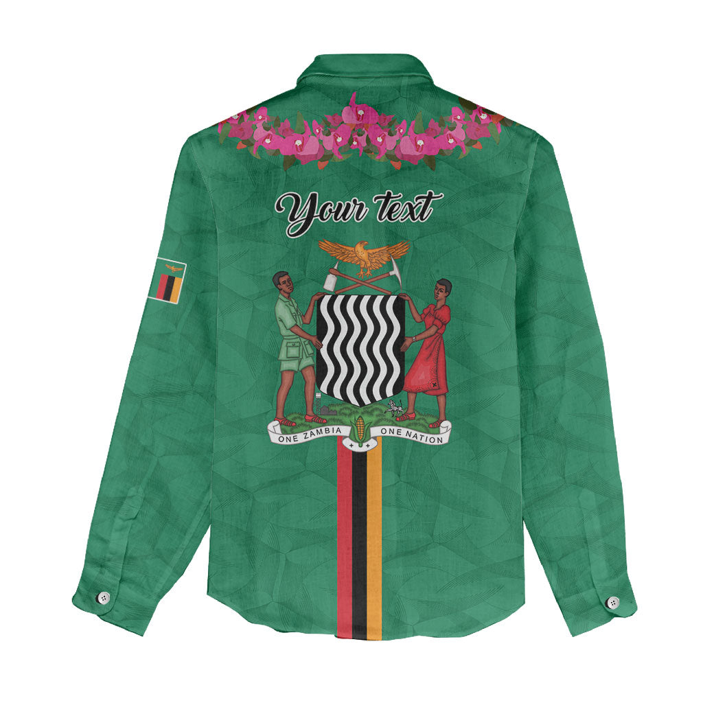 Personalized One Zambia One Nation Women Casual Shirt Happy Independence Day