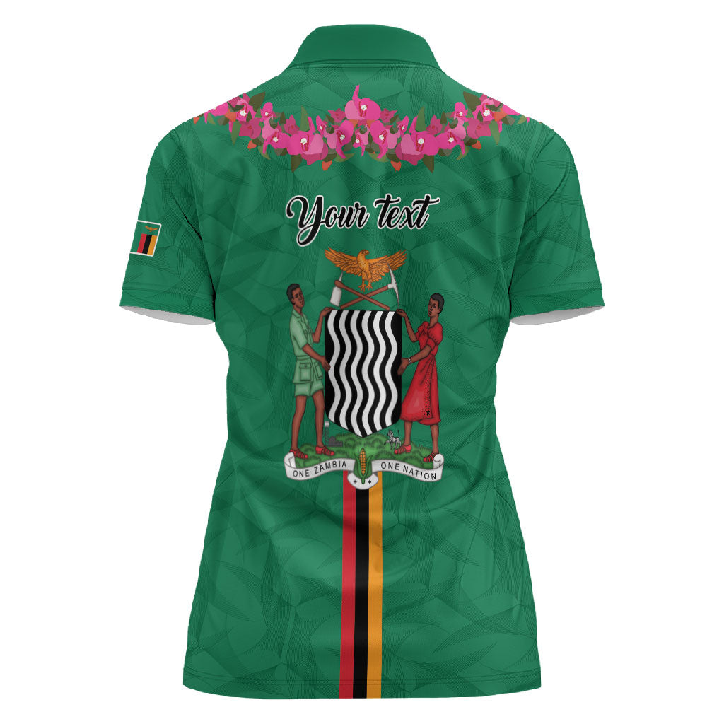 Personalized One Zambia One Nation Women Polo Shirt Happy Independence Day
