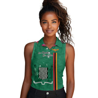 Personalized One Zambia One Nation Women Sleeveless Polo Shirt Happy Independence Day