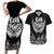 Custom New Zealand Rugby Couples Matching Short Sleeve Bodycon Dress and Hawaiian Shirt NZ Opango Forever Silver Fern Heart - Wonder Print Shop