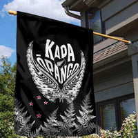 Custom New Zealand Rugby Garden Flag NZ Opango Forever Silver Fern Heart - Wonder Print Shop