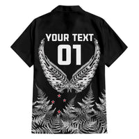 Custom New Zealand Rugby Hawaiian Shirt NZ Opango Forever Silver Fern Heart - Wonder Print Shop