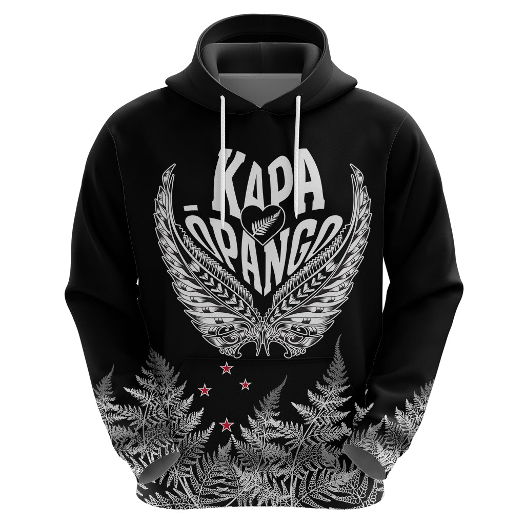 Custom New Zealand Rugby Hoodie NZ Opango Forever Silver Fern Heart - Wonder Print Shop
