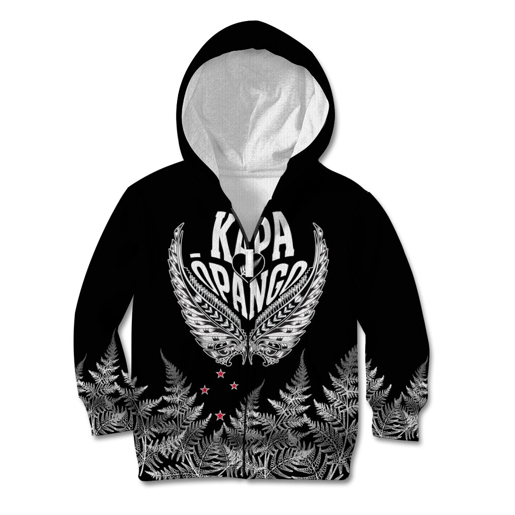Custom New Zealand Rugby Kid Hoodie NZ Opango Forever Silver Fern Heart - Wonder Print Shop