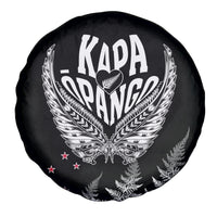 Custom New Zealand Rugby Spare Tire Cover NZ Opango Forever Silver Fern Heart - Wonder Print Shop