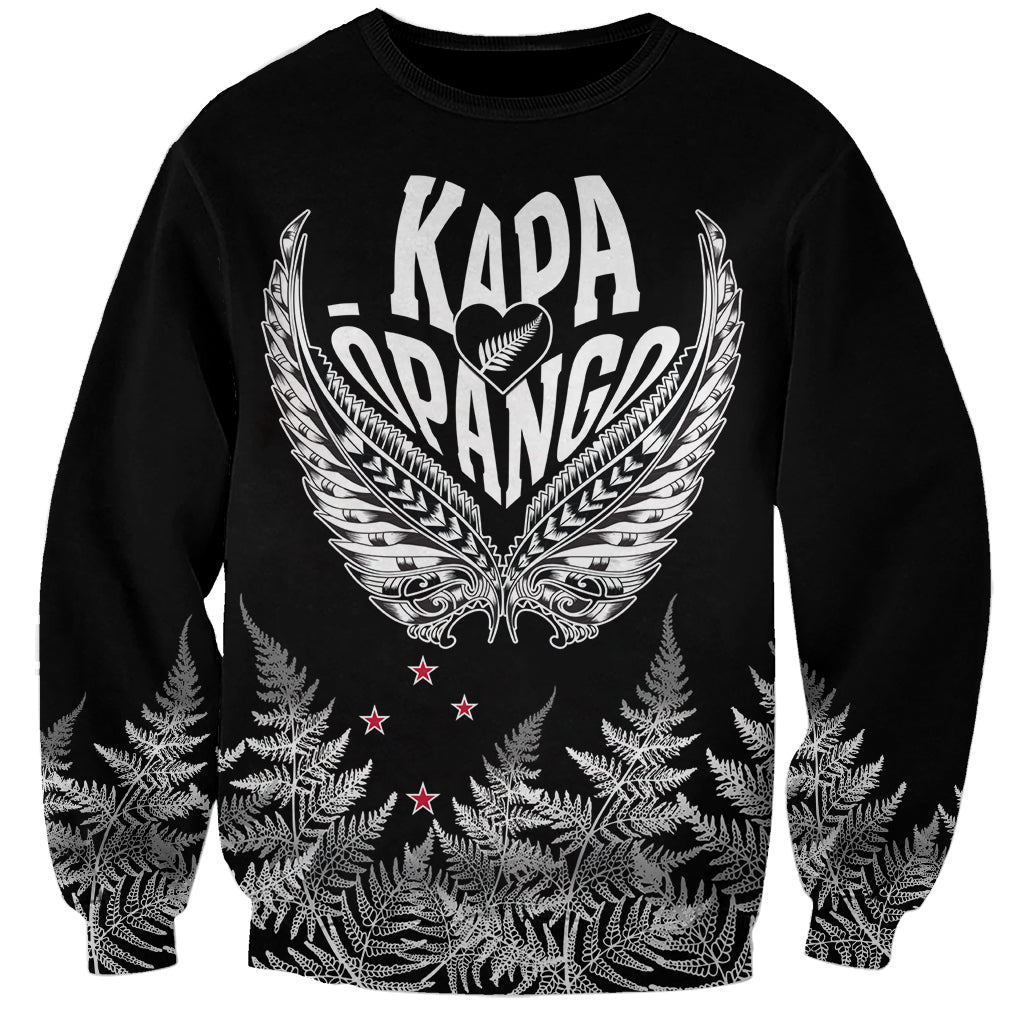 Custom New Zealand Rugby Sweatshirt NZ Opango Forever Silver Fern Heart - Wonder Print Shop