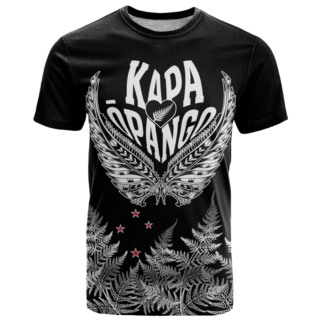 Custom New Zealand Rugby T Shirt NZ Opango Forever Silver Fern Heart - Wonder Print Shop