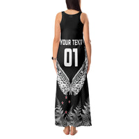 Custom New Zealand Rugby Tank Maxi Dress NZ Opango Forever Silver Fern Heart - Wonder Print Shop