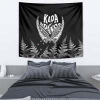 Custom New Zealand Rugby Tapestry NZ Opango Forever Silver Fern Heart - Wonder Print Shop