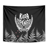 Custom New Zealand Rugby Tapestry NZ Opango Forever Silver Fern Heart - Wonder Print Shop