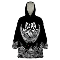 Custom New Zealand Rugby Wearable Blanket Hoodie NZ Opango Forever Silver Fern Heart - Wonder Print Shop