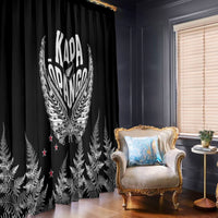 Custom New Zealand Rugby Window Curtain NZ Opango Forever Silver Fern Heart - Wonder Print Shop